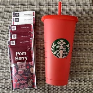 Prüvit PomBerry w/Red Starbucks color changing cup